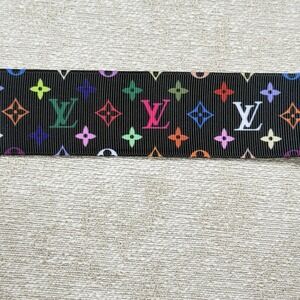 LV Black And Colorful Ribbon 1.5" Wide 3 Yards